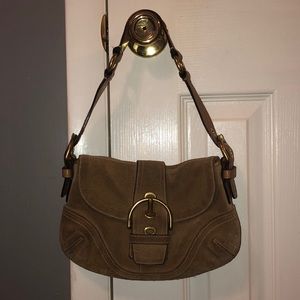 Coach suede handbag